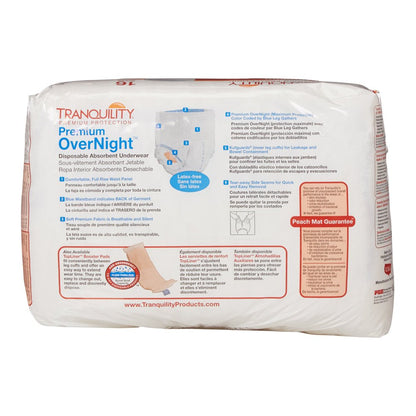 Premium Overnight Disposable Absorbent Underwear, Large, Maximum Protection, 16 Ct Bag