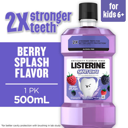 Smart Rinse Kids Anticavity Mouthwash, Berry Splash, 500 Ml