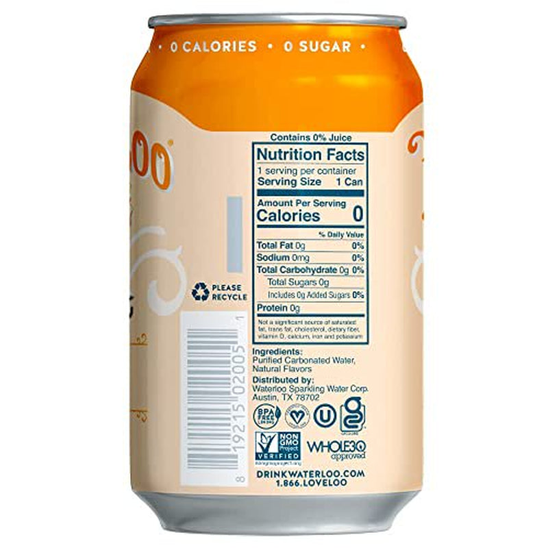 , Orange Vanilla Naturally Flavored, 12 Fl Oz (Pack of 24) | Zero Calories | Zero Sugar or Artificial Sweeteners | Zero Sodium