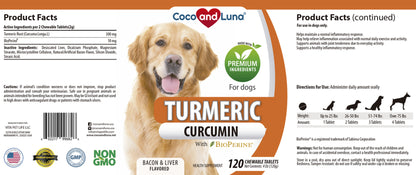 Turmeric Anti-Inflammatory for Dogs - 120 Chewable Tablets