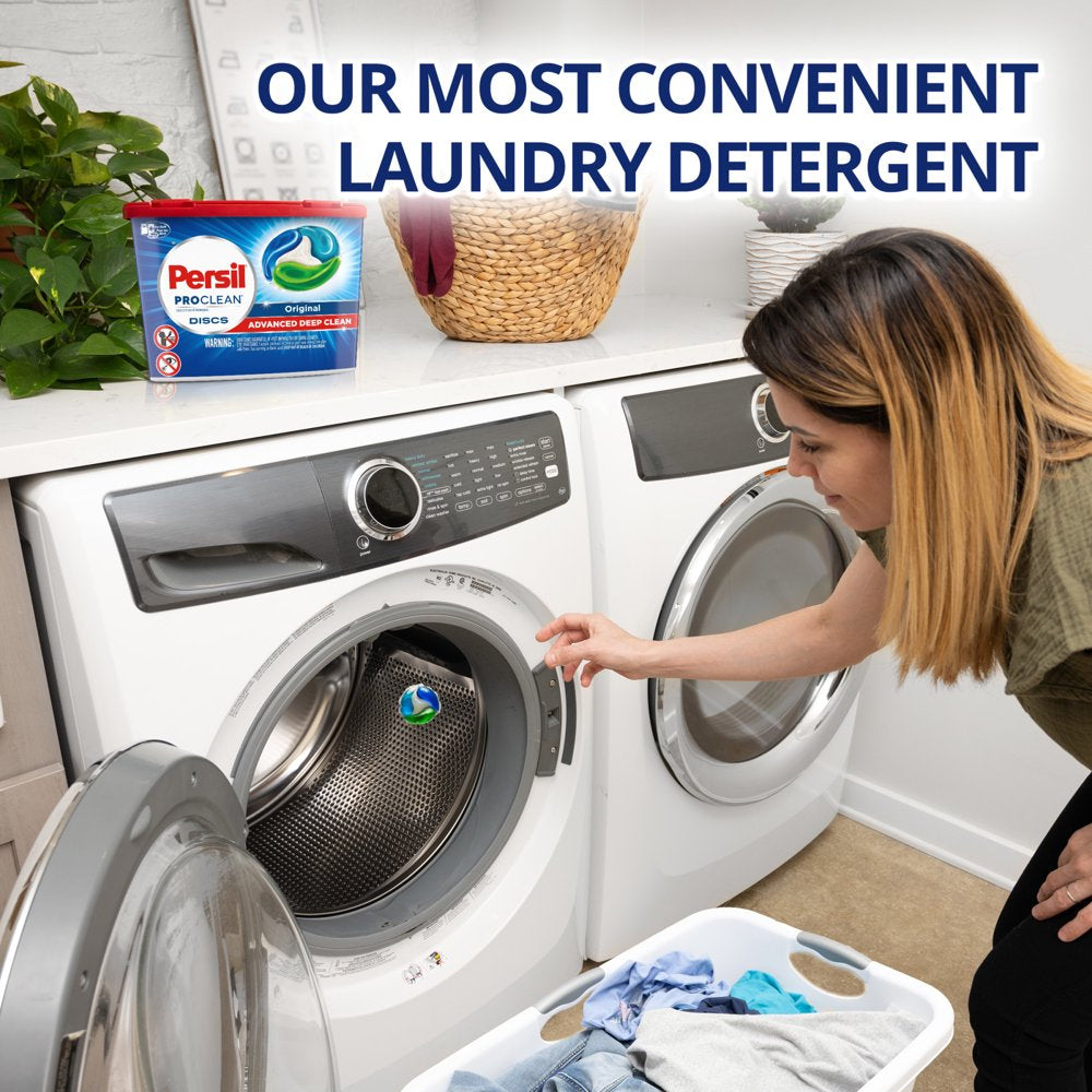 Discs Laundry Detergent Pacs, Original Scent, High Efficiency (HE) Compatible, Laundry Soap, 40 Count