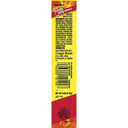 Slim Jim Snack-Sized Smoked Meat Sticks Original 0.28 Oz 120 Count (220-00065)